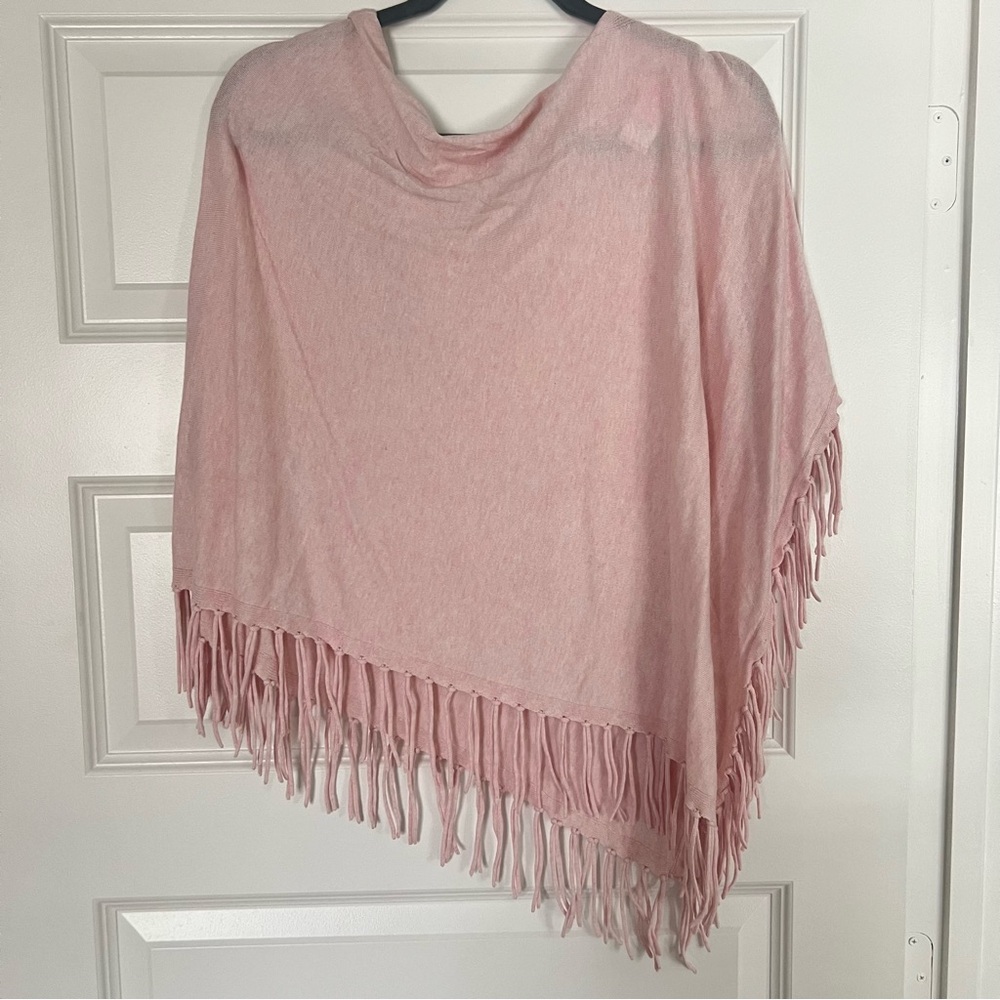 Lilly Pulitzer Light Baby Pink Fringe Lani Wrap Shawl